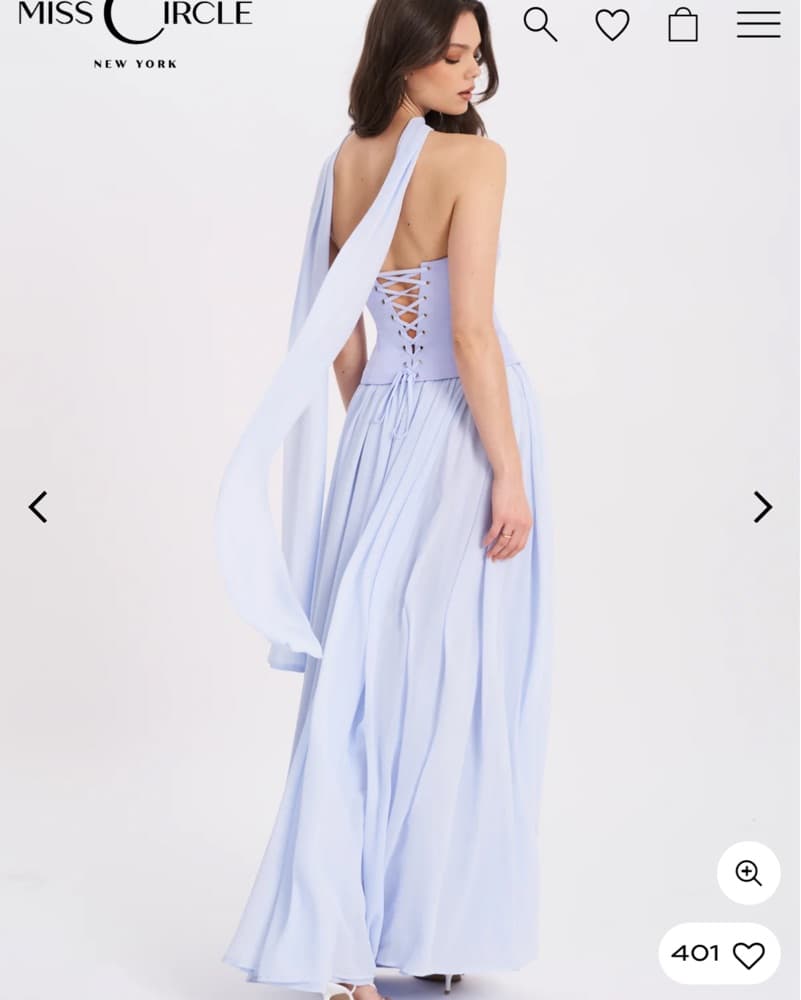 Miss Circle Qianna Gown + Scarf - Image 2