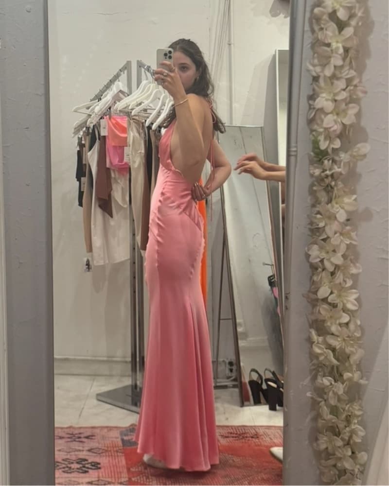 Dana Foley Pink Silk Dress - Image 1