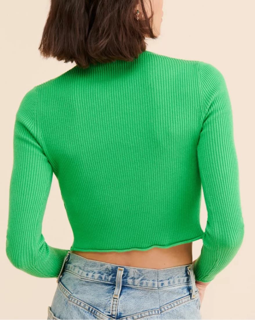 Urban Outfitters Green Cropped Cardigan  - Image 3