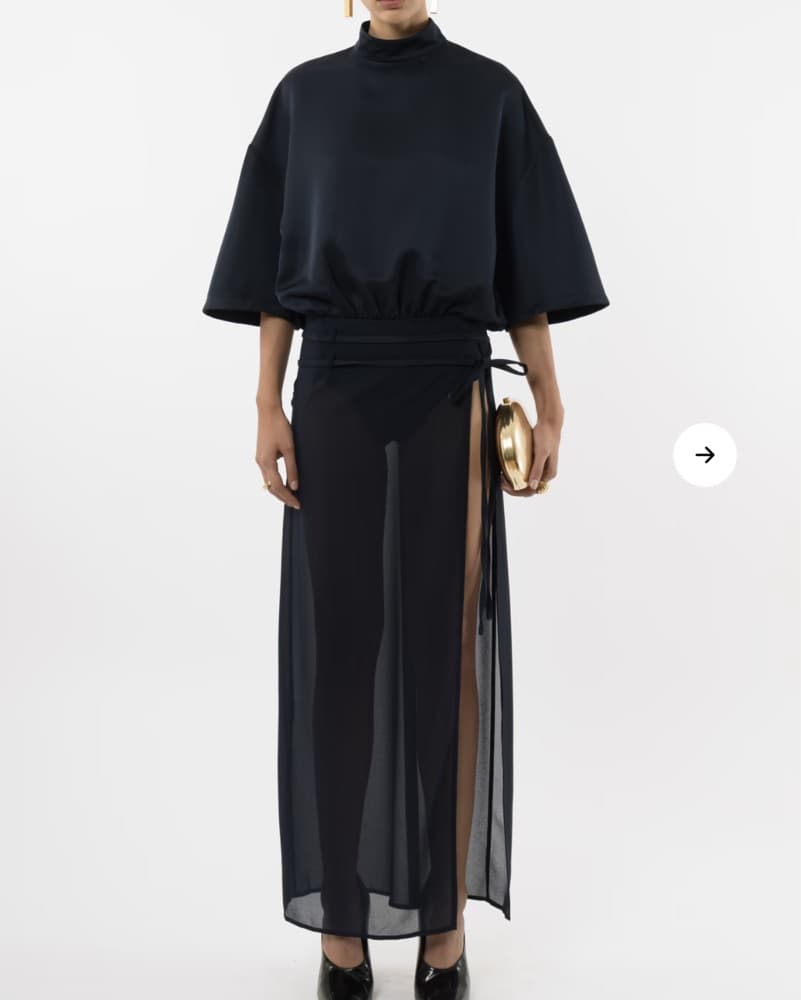 Arakii Elegant Navy Dress - Image 1