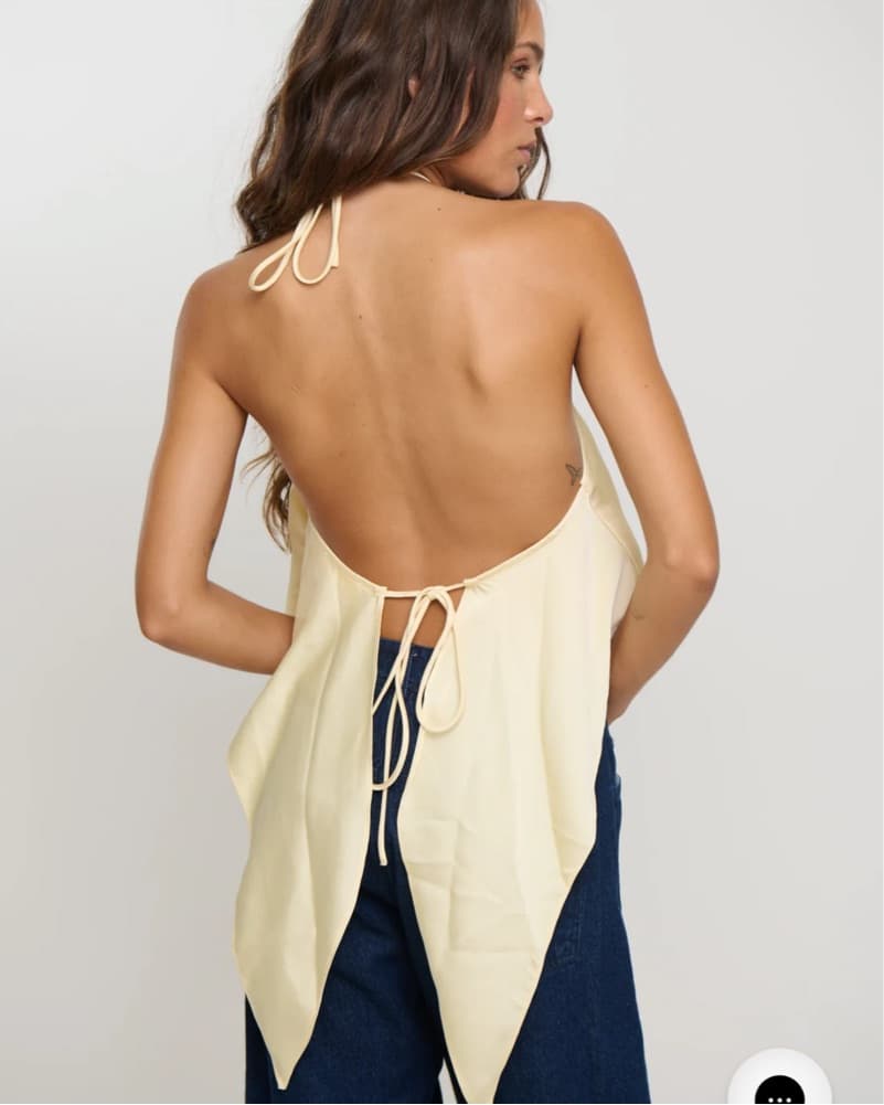 Perfect Yellow Satin top - Image 3