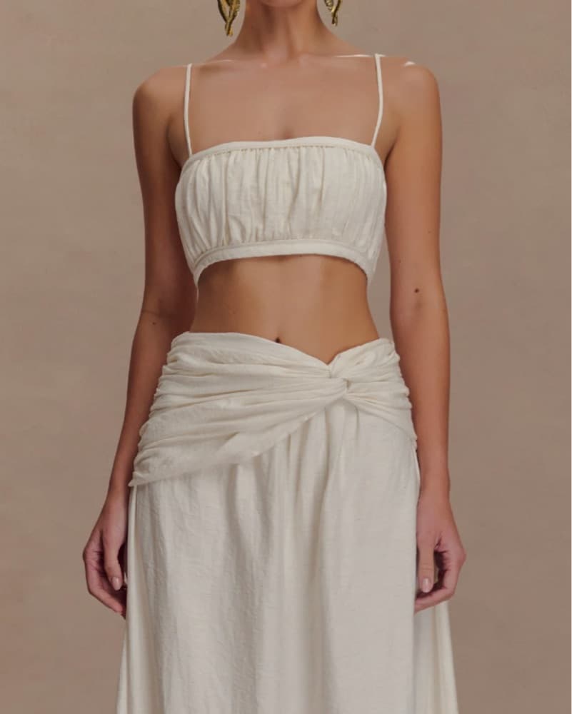 Linen White Tube Top - Image 1
