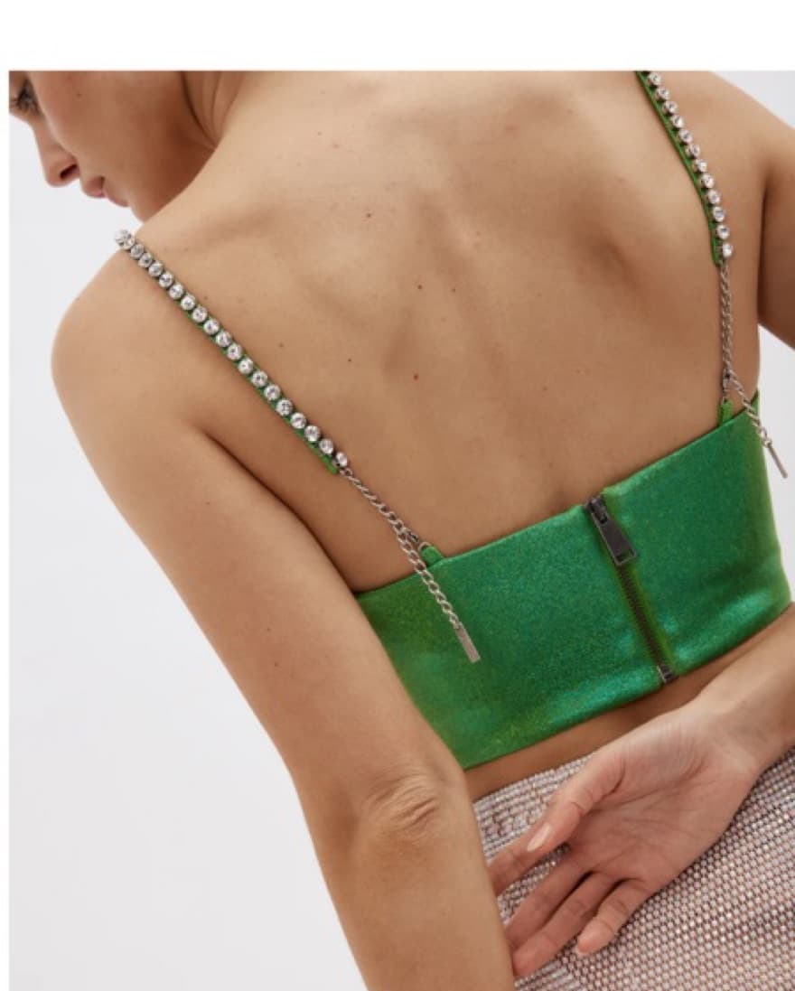 $895 Area Crystal Bow Corset Top - Image 2