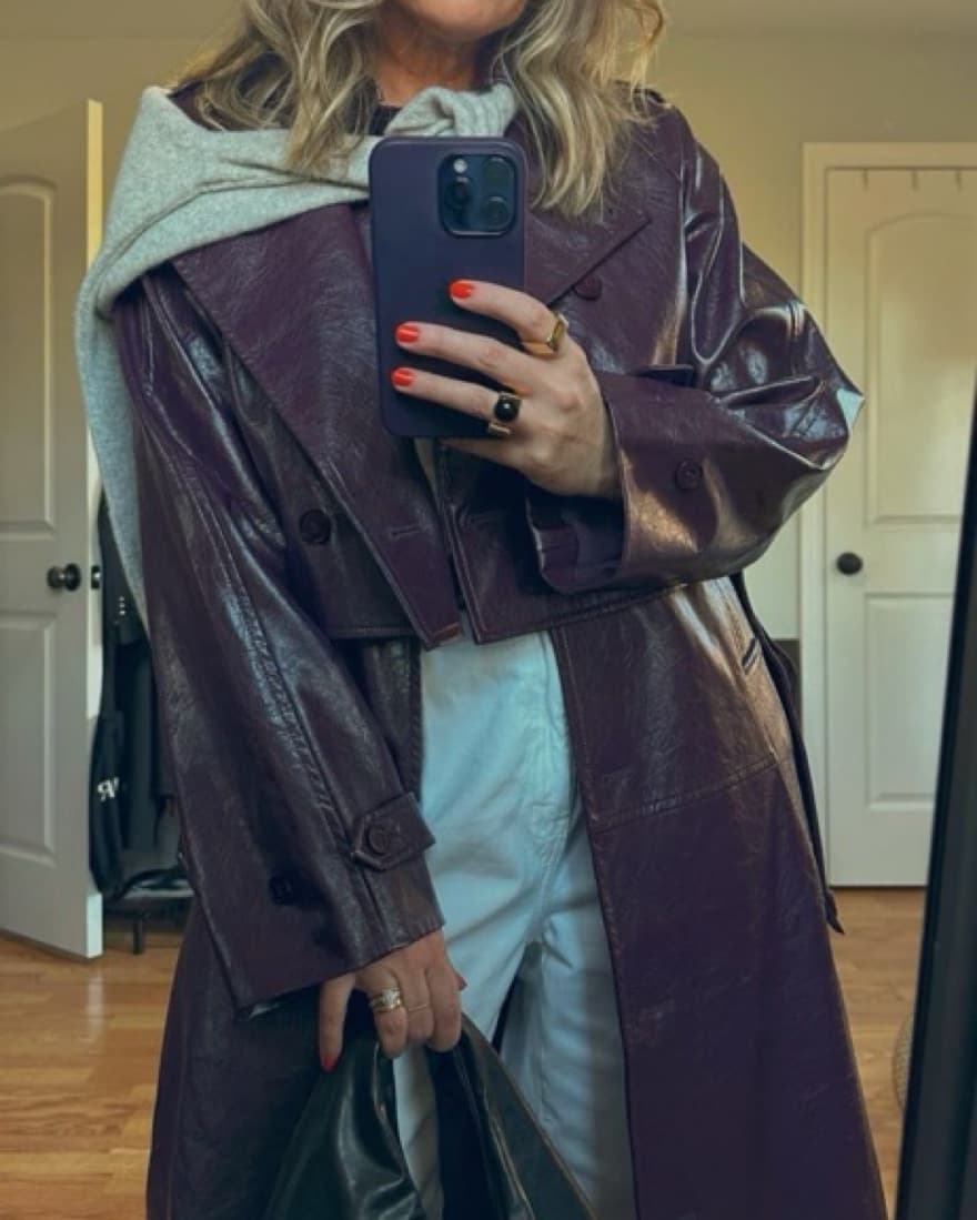 Rosetta Getty Leather Trench Coat - Image 1