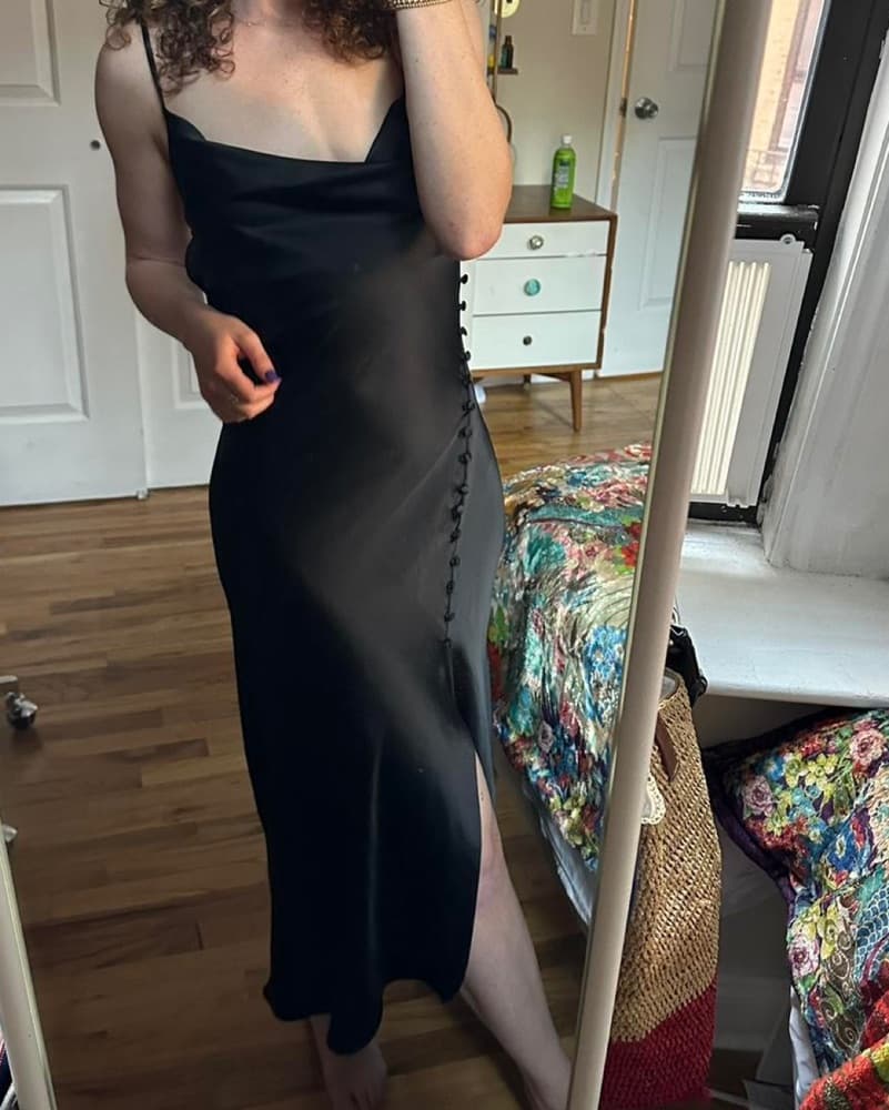 Black Slip Dress - Image 3