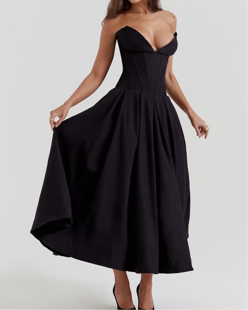 House of CB Lady Strapless Midi Dress - Image 2