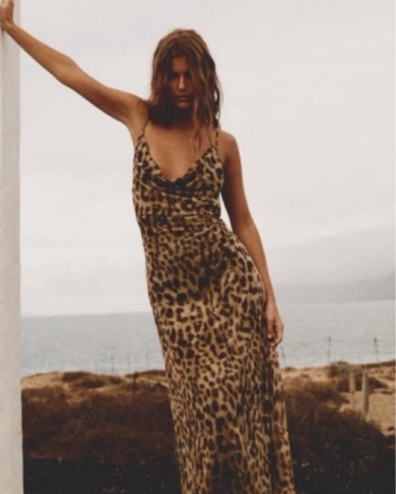Zara Leopard Print Maxi Dress - Image 1
