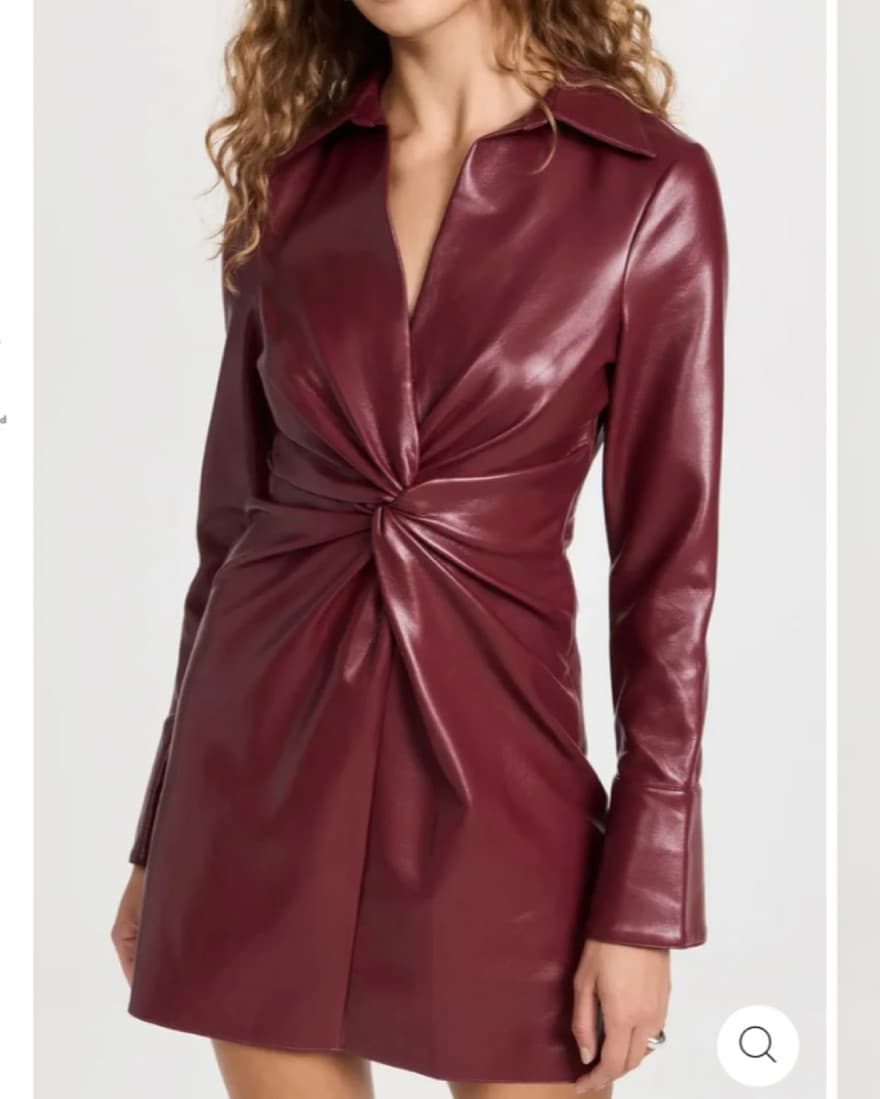 Cinq A Sept Faux Learher Mini Dress - Image 1