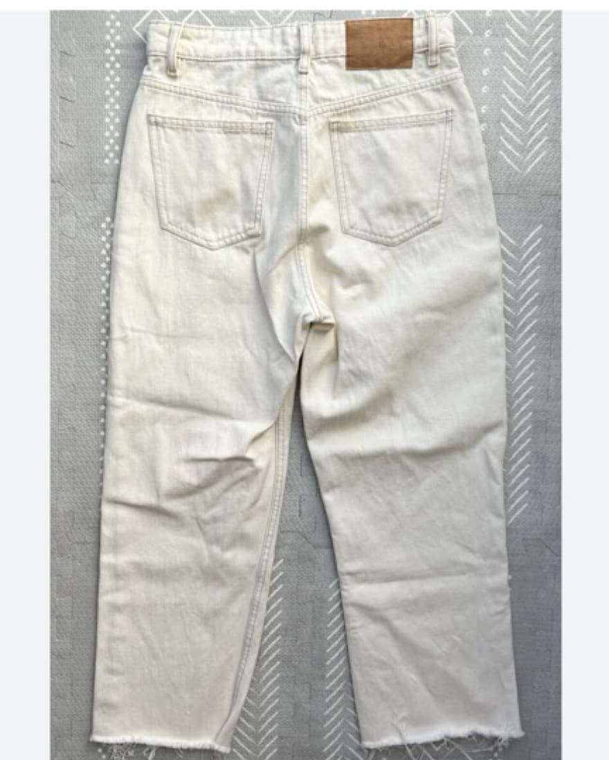 Vintage Off-White Denim Jeans - Image 3