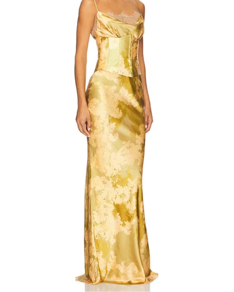 De La Vali Yellow Corset Dress - Image 3