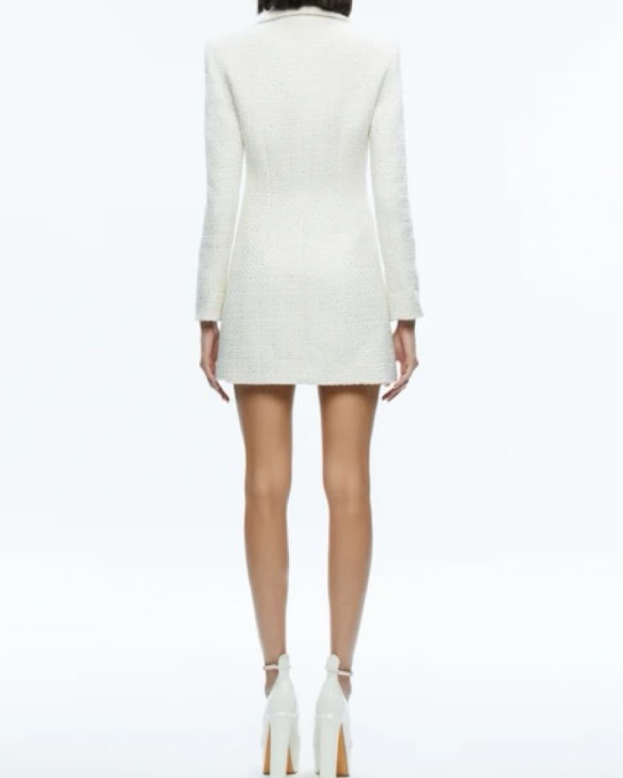 Alice + Olivia Justin Tweed Blazer Dress - Image 3