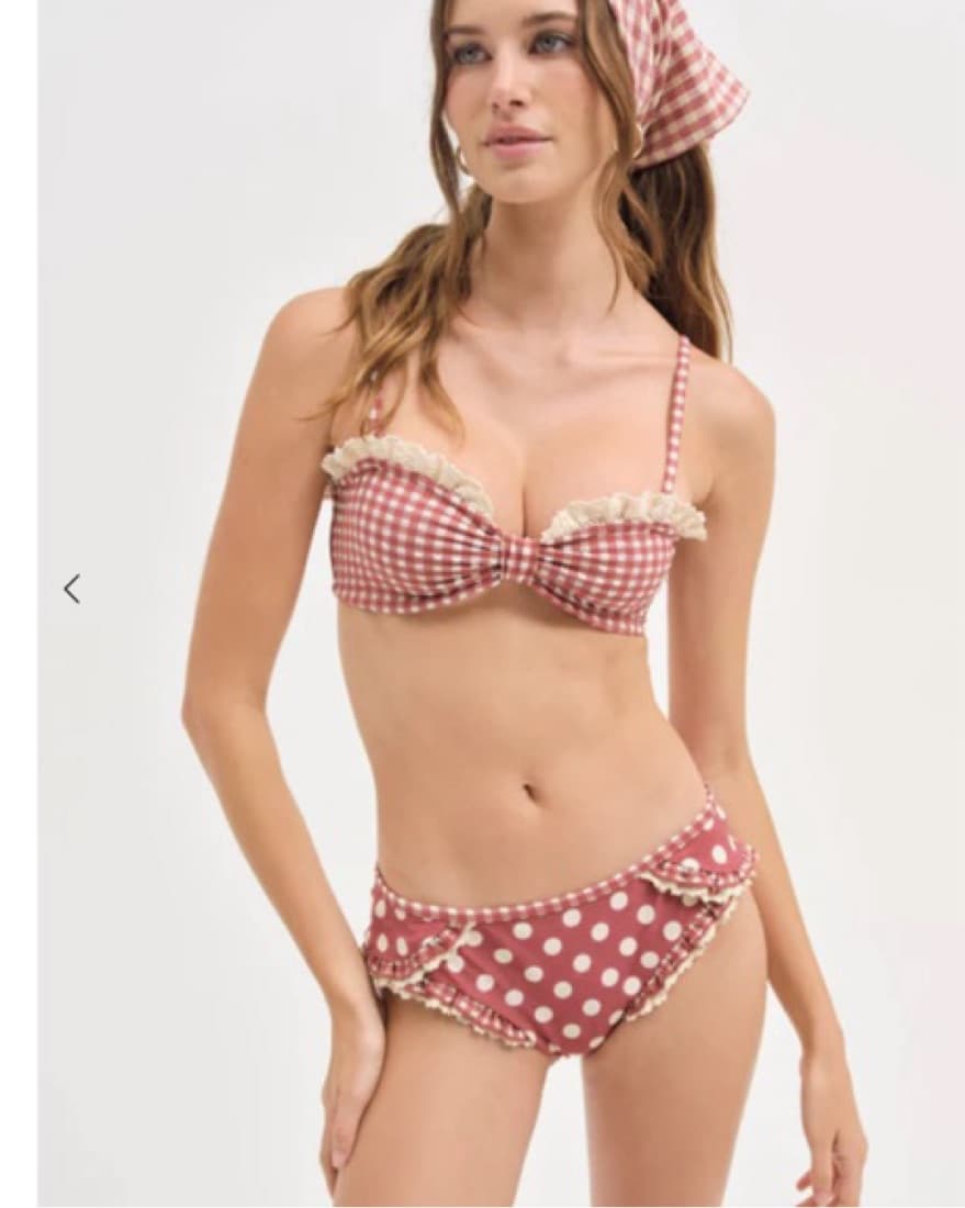 For Love And Lemons Gingham Bikini Set - Image 3
