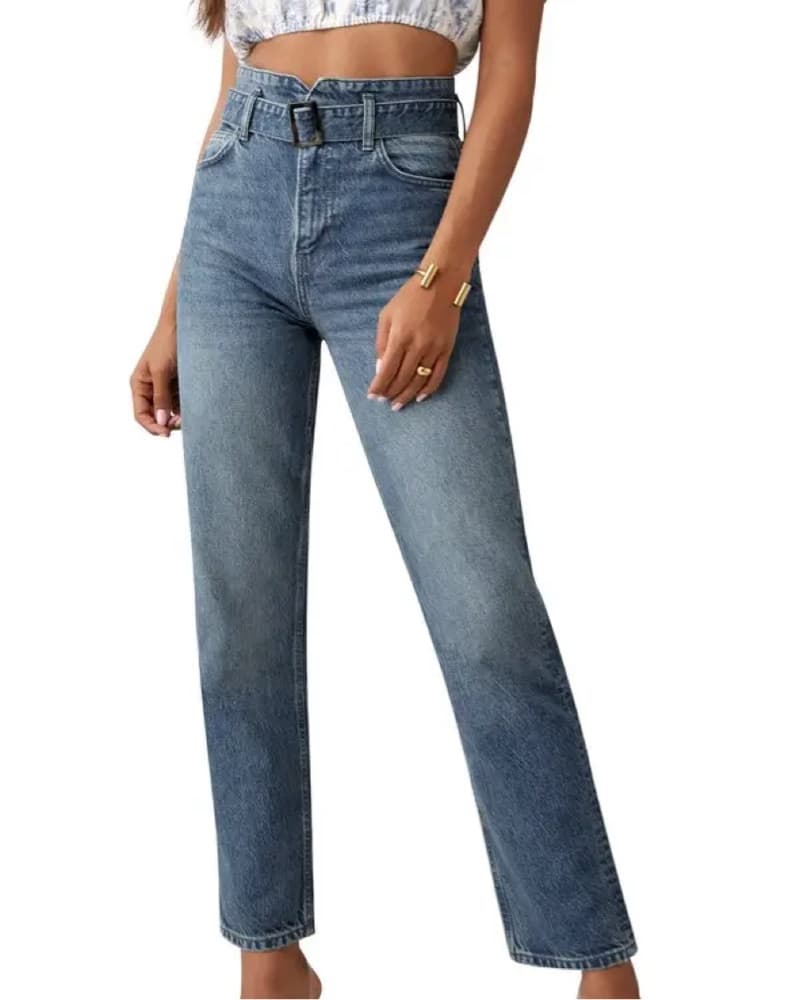 Reformation Belted High Rise Jeans - Image 1