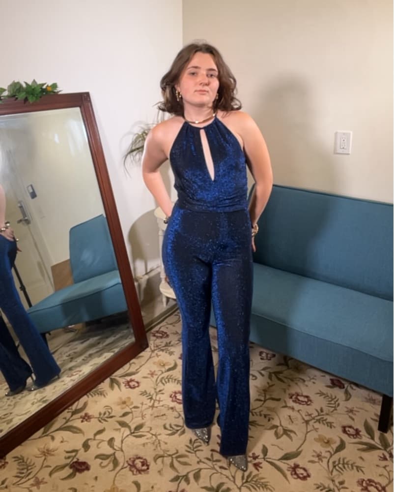 Sparkling Navy Blue Jumpsuit - Image 5