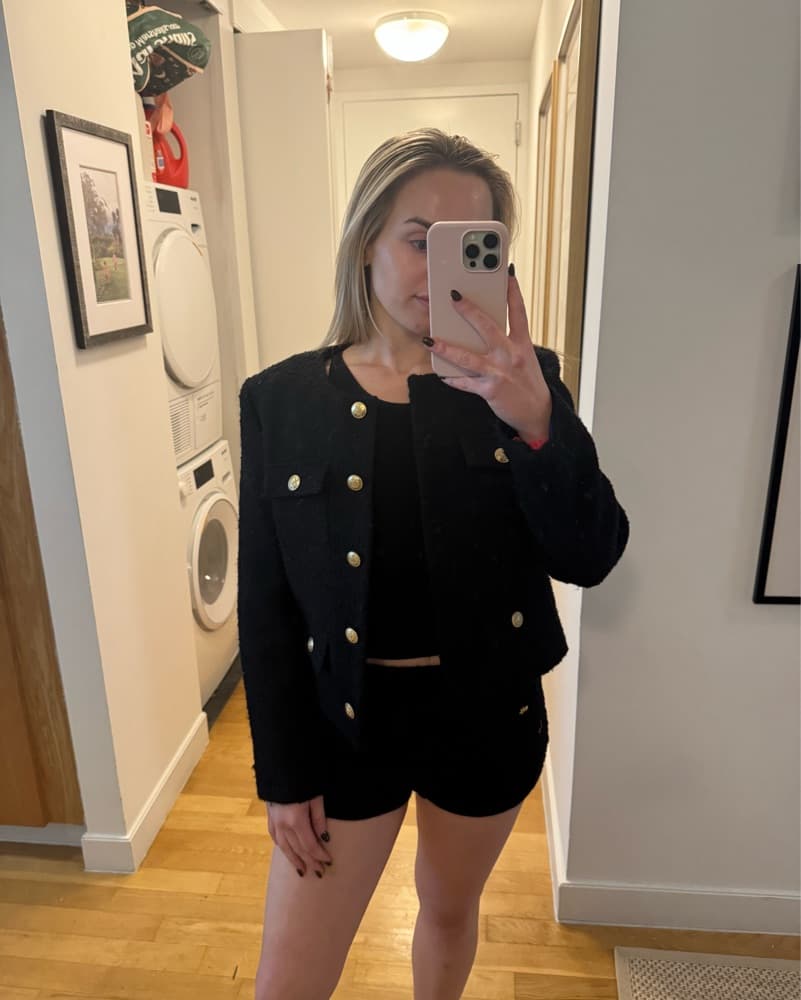 Majorelle Black Knit Shorts   - Image 3