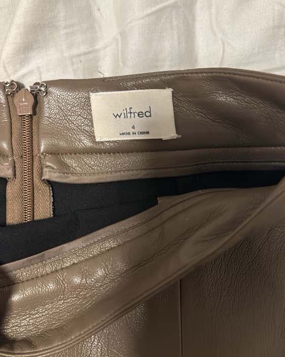 Aritzia Leather Mini Skirt - Image 3