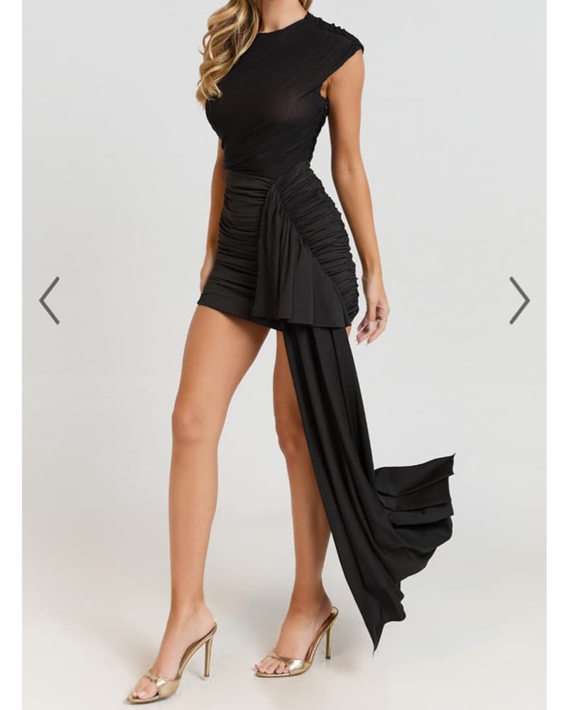 Showpo Gathered Bodycon Dress - Image 3