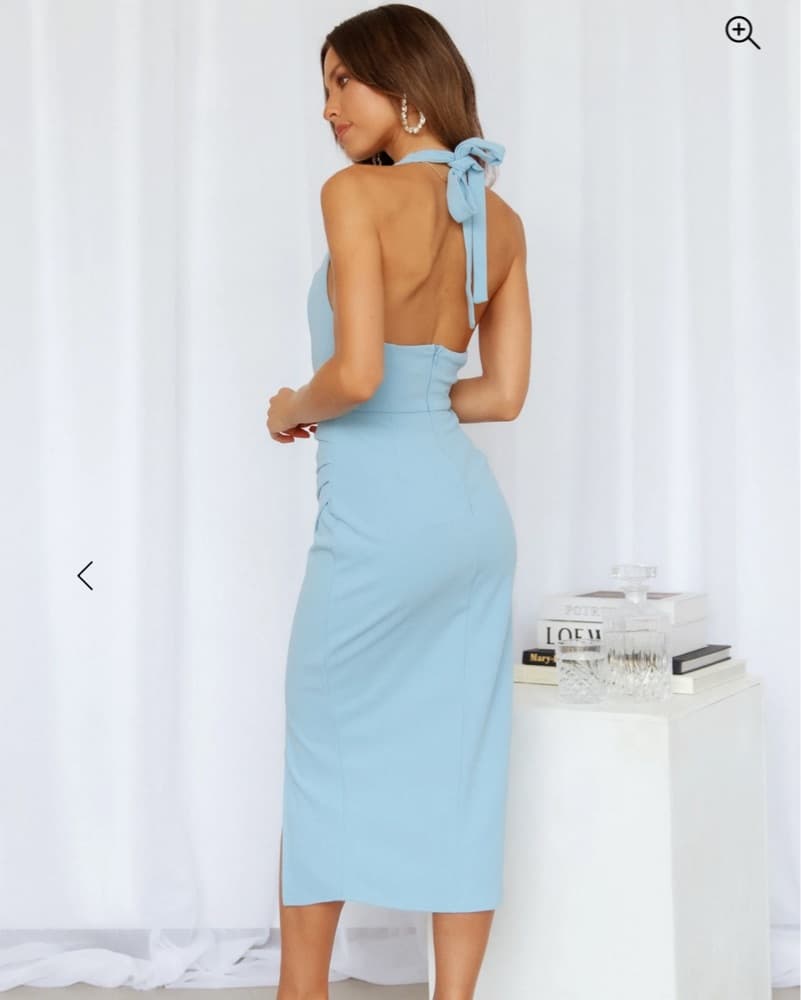 MIDI DRESS BLUE - Image 4