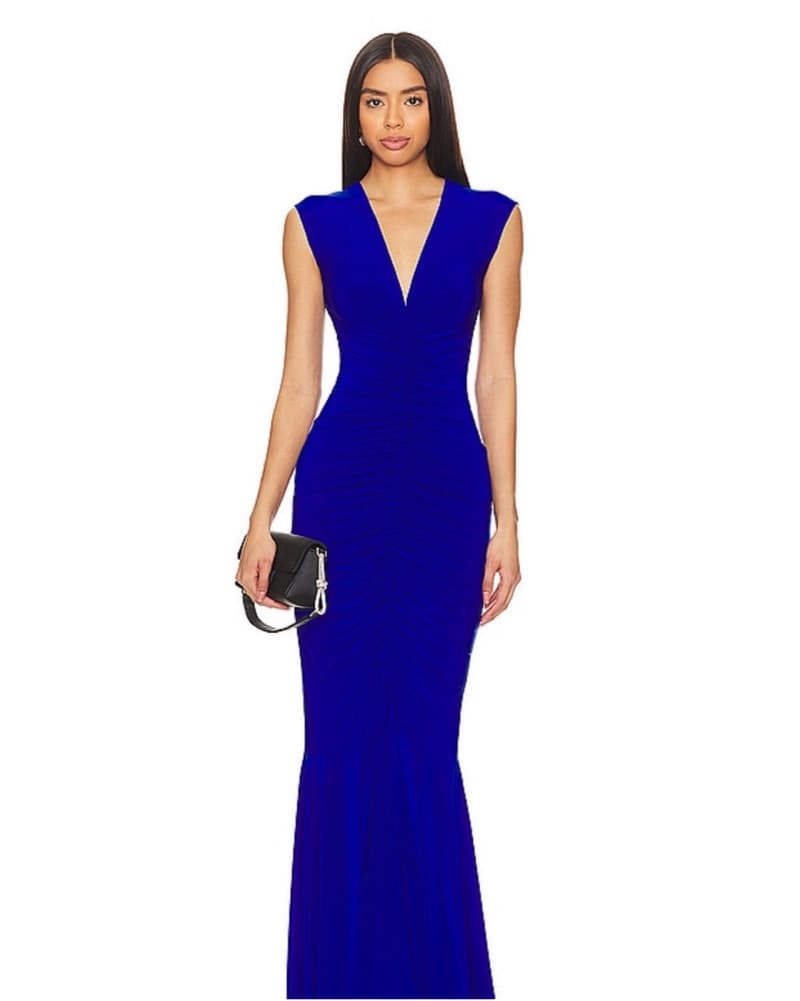 Norma Kamali Sleeveless Ruche Dress - Image 1