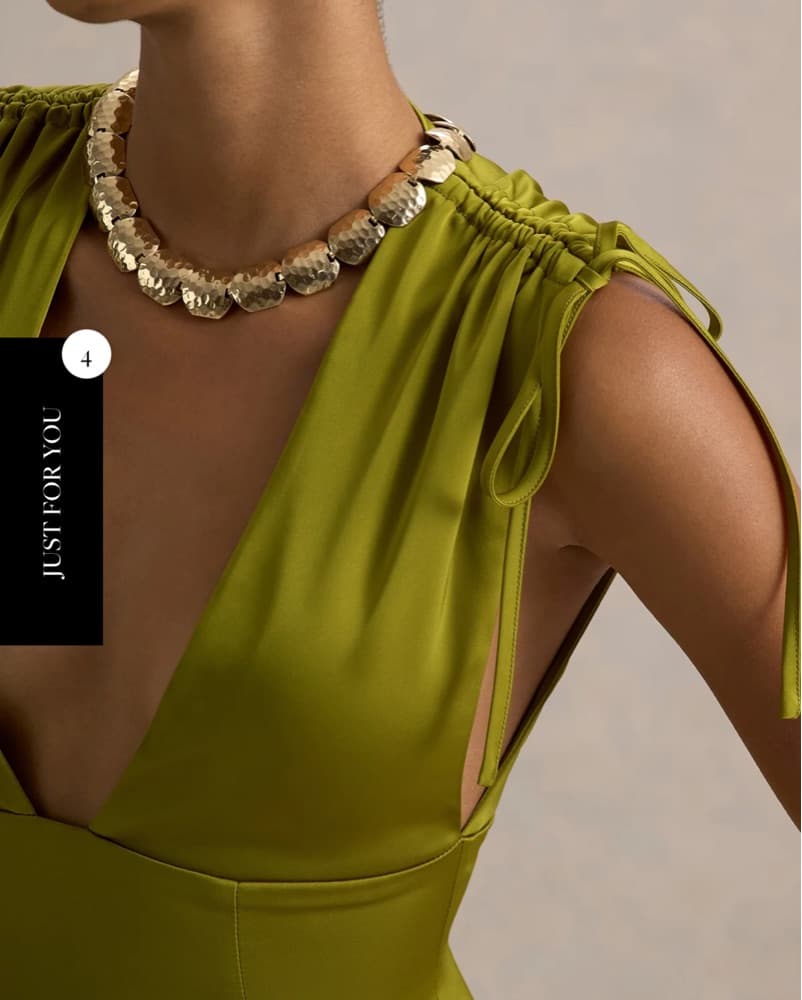 OLIVE SATIN PLUNGE-NECK SPLIT MAXI DRESS - Image 4
