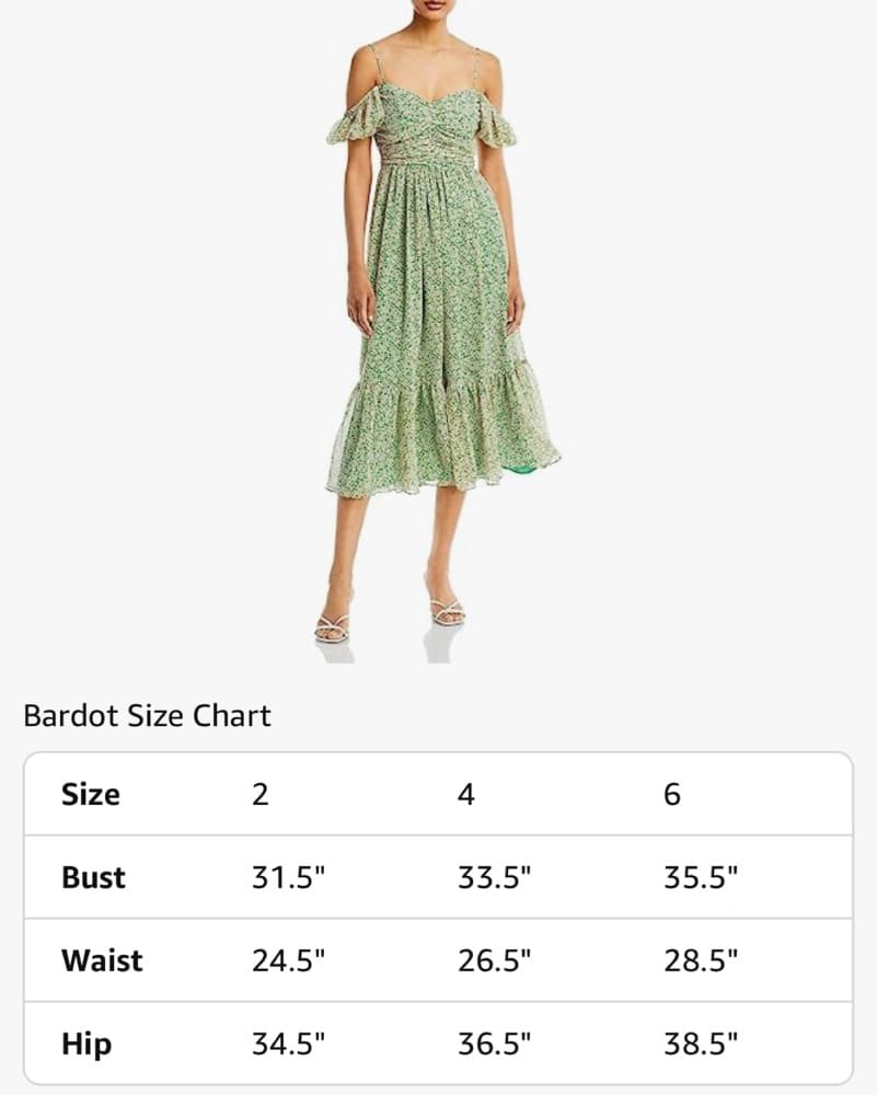 Bardot Floral Off The Shoulder Midi Dres - Image 6