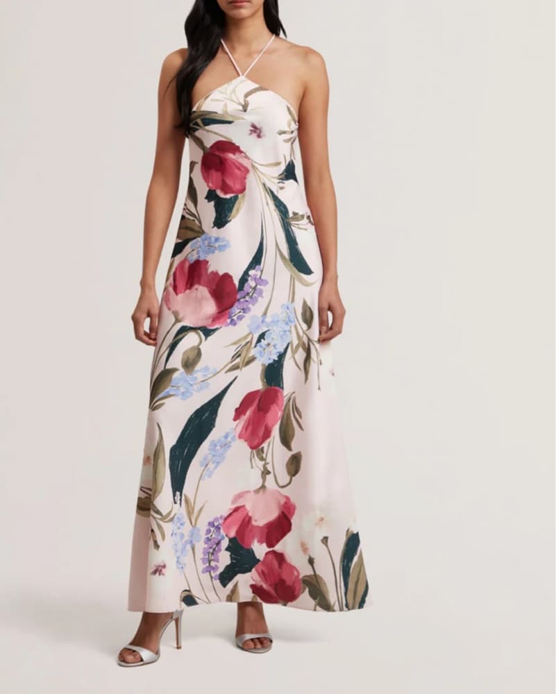 Ted Baker Floral Halter Maxi Dress - Image 1
