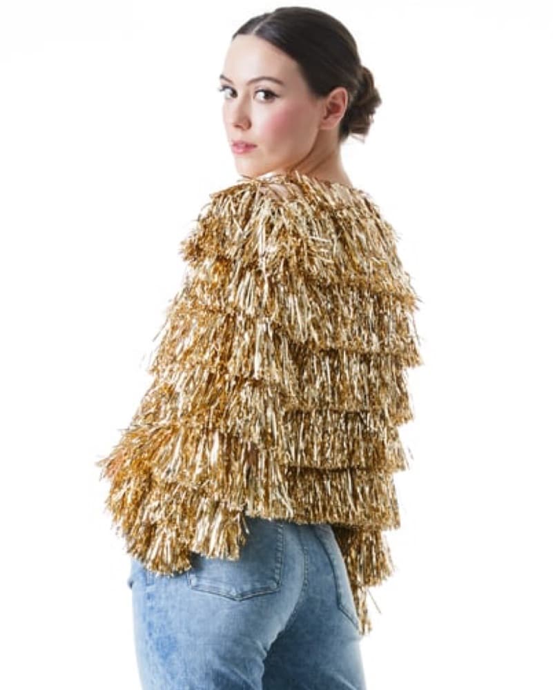 Alice + Olivia Fringe Tinsel Jacket - Image 3