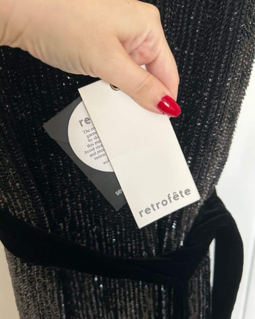 NWT Retrofete Velvet Sequined Mini Dress - Image 4