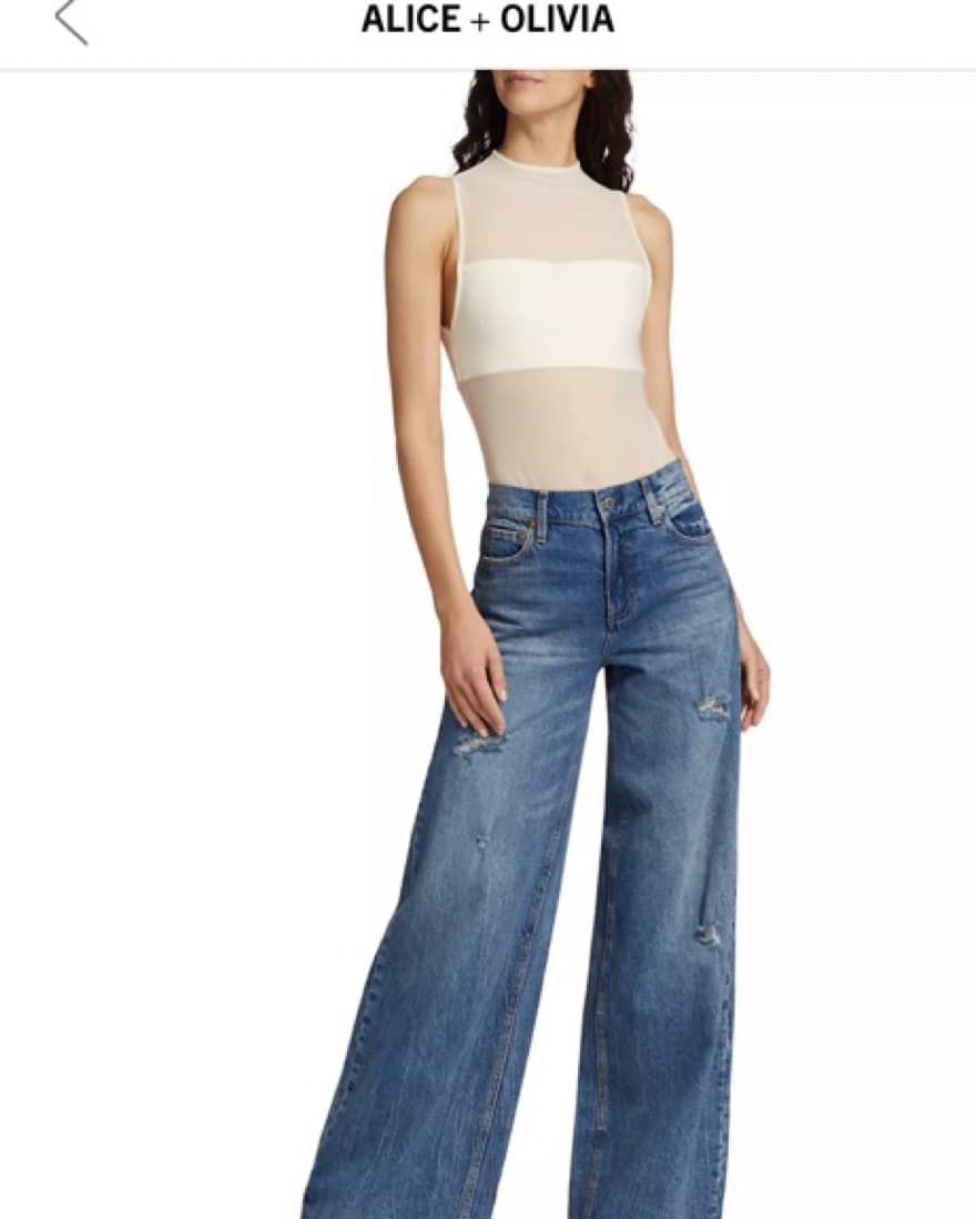 Alice And Olivia Mesh Bodysuit - Image 3