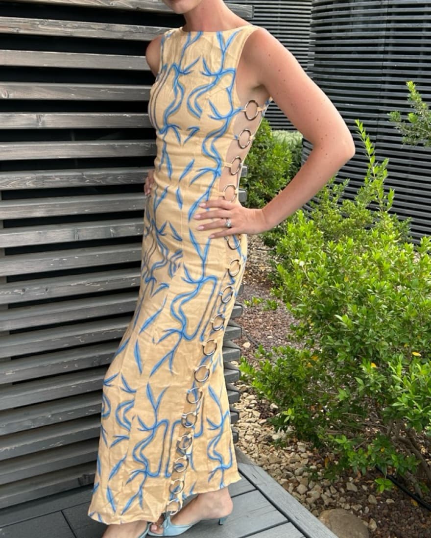 Colorful dress with metal detail  - Image 4