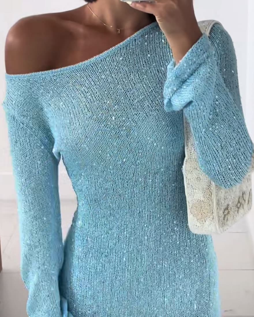 Asta Resort Sequin Dress Baia Blue  - Image 2