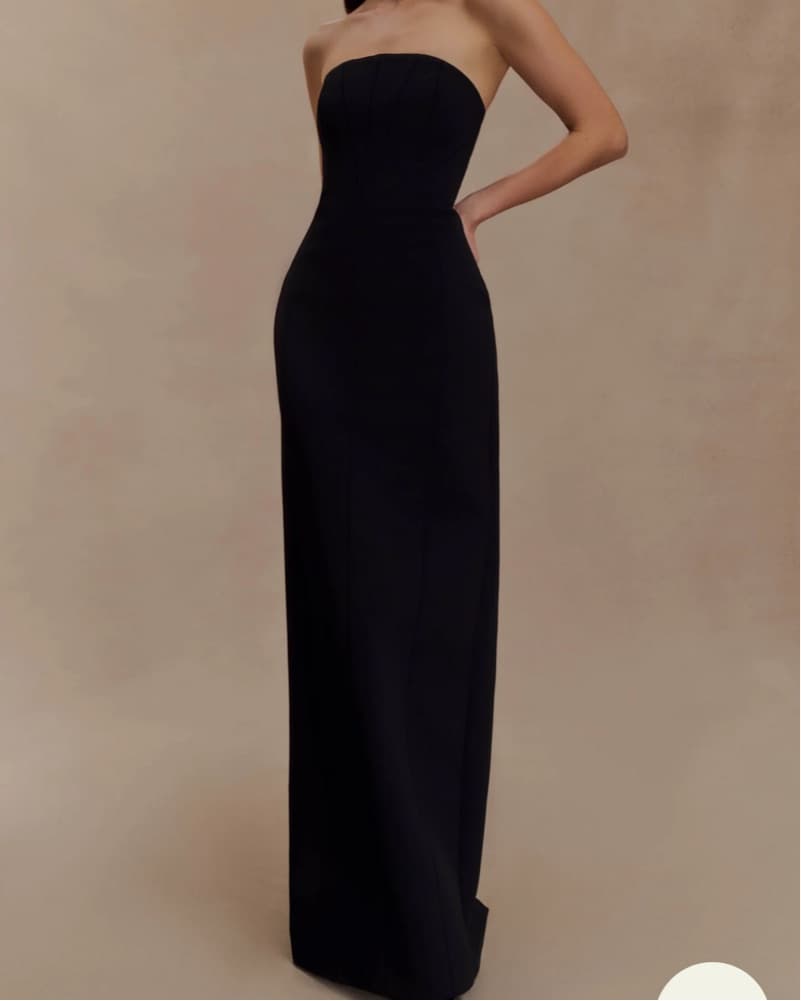 Meshki kalila strapless crepe maxi dress - Image 2
