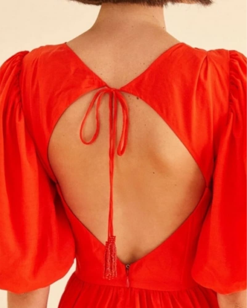 Farm Rio Red Midi Dress - Image 3