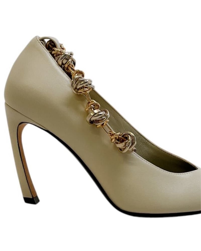 Lanvin Cream Stilletto W/ Anklet  - Image 2