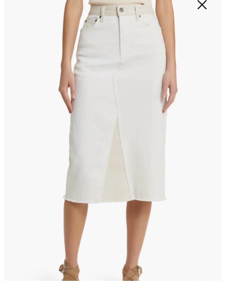 Rails White Jean Skirt  - Image 1