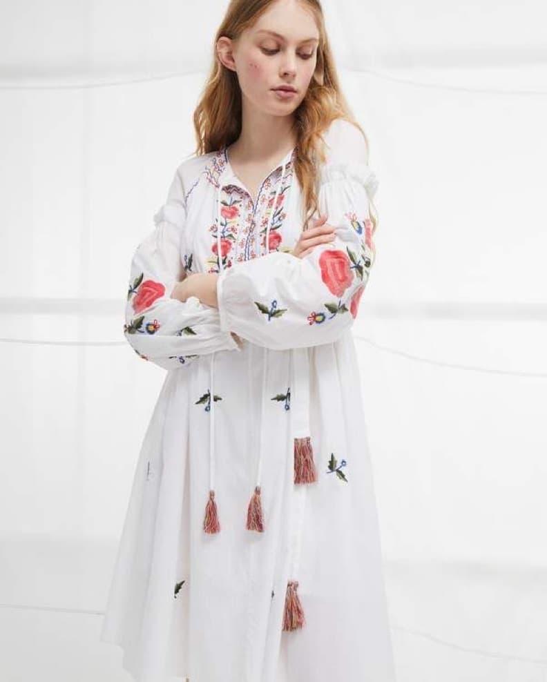 French connection Edessa Cotton Folk Dre - Image 1