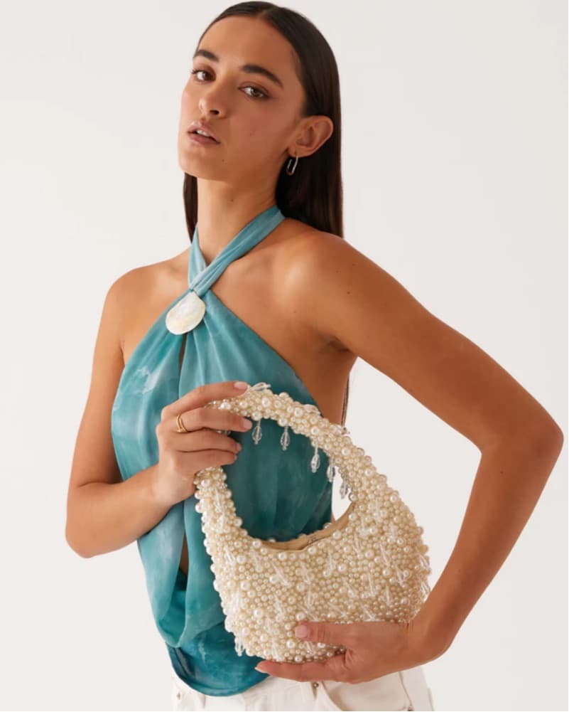 Cream Pearl Purse - Image 3