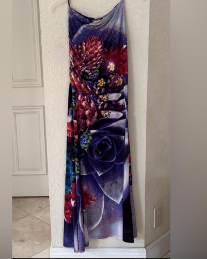 Vintage Roberto Cavalli Flower Dress - Image 2