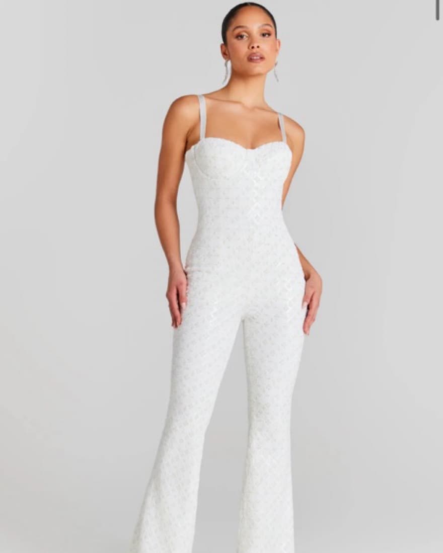 Nadine Merabi HAILEY WHITE JUMPSUIT - Image 1