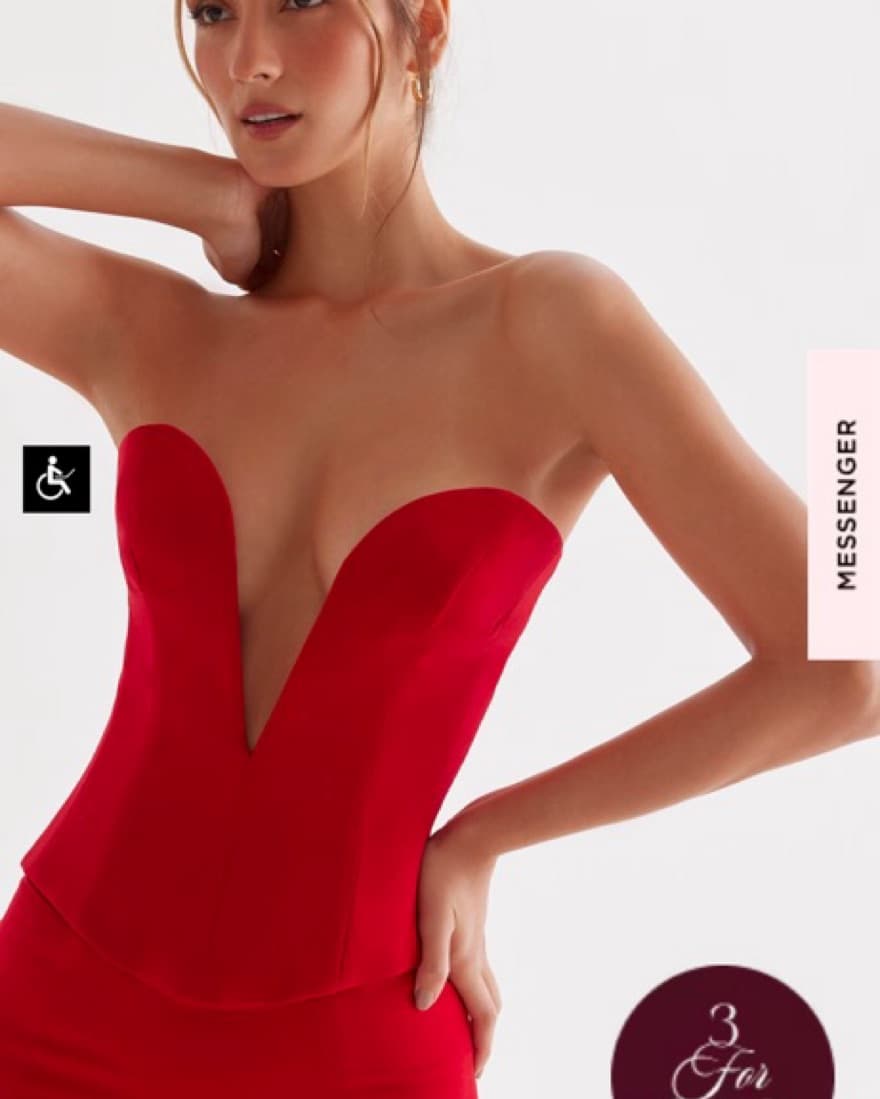 House of CB Red Lydia Corset - Image 2