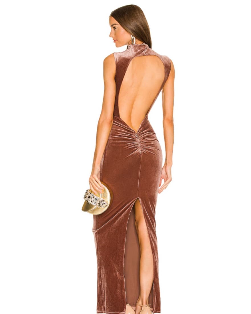 Michael Costello Mott Maxi - Suede Brown - Image 1