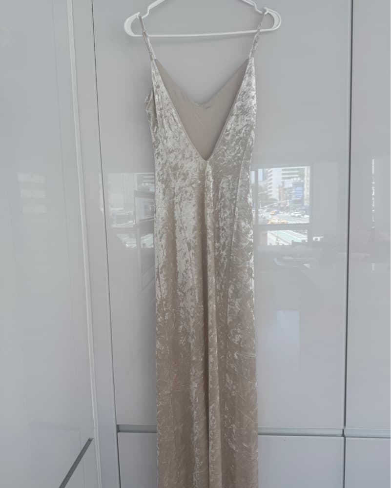 Crushed Velvet Maxi Dress - Image 3