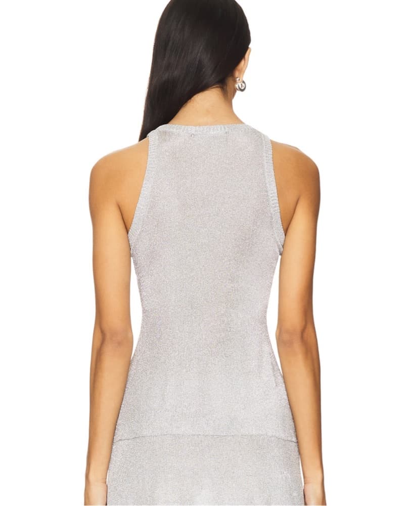 Guizio Millie Top In Silver  - Image 3