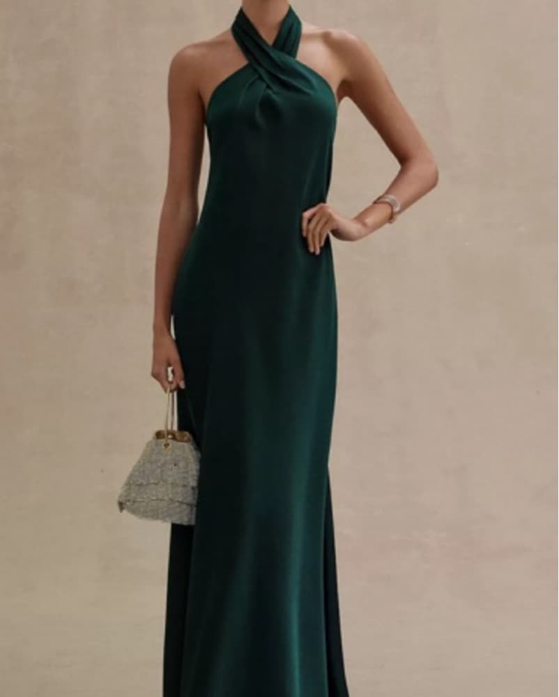 BHLDN Ruby Twist Halter Gown - Image 1