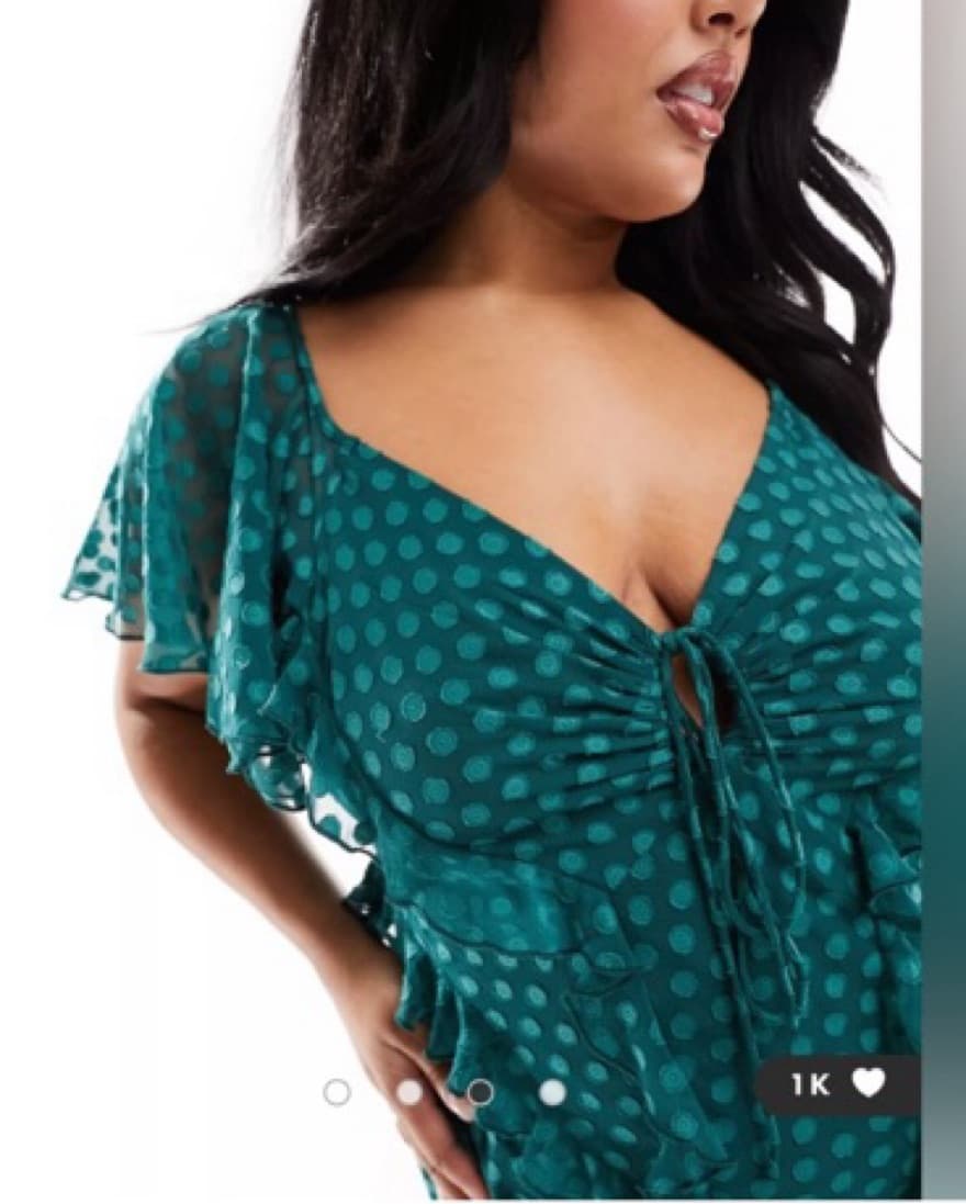 Asos Design Curve Ruffle Maxi Dress - Image 4