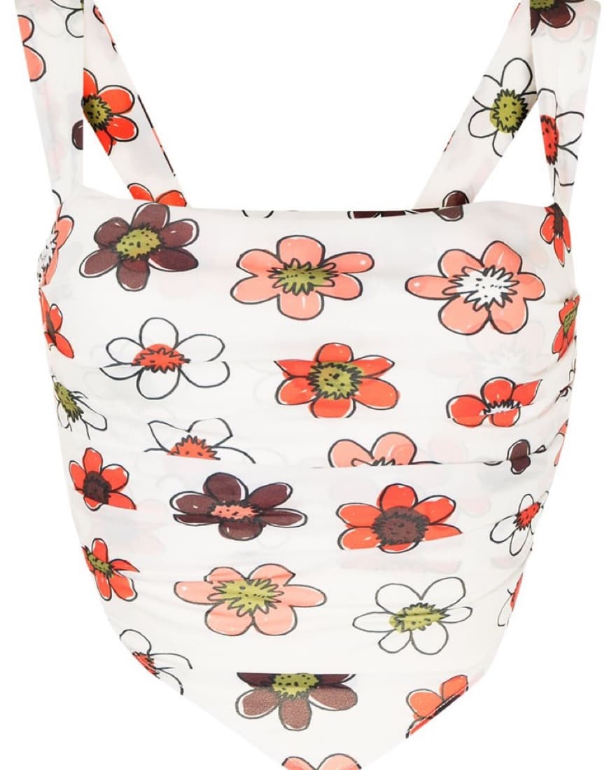 Miaou Tati Scarf Tie Corset Top - Image 3