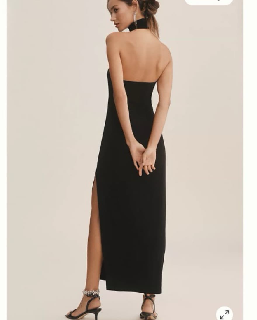 Norma Kamali Halter Turtleneck Slit Misi - Image 2