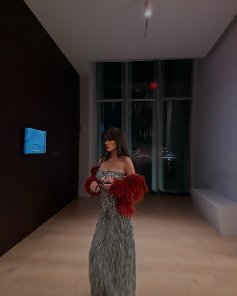 Silver Sequin Maxi Dress - Image 1