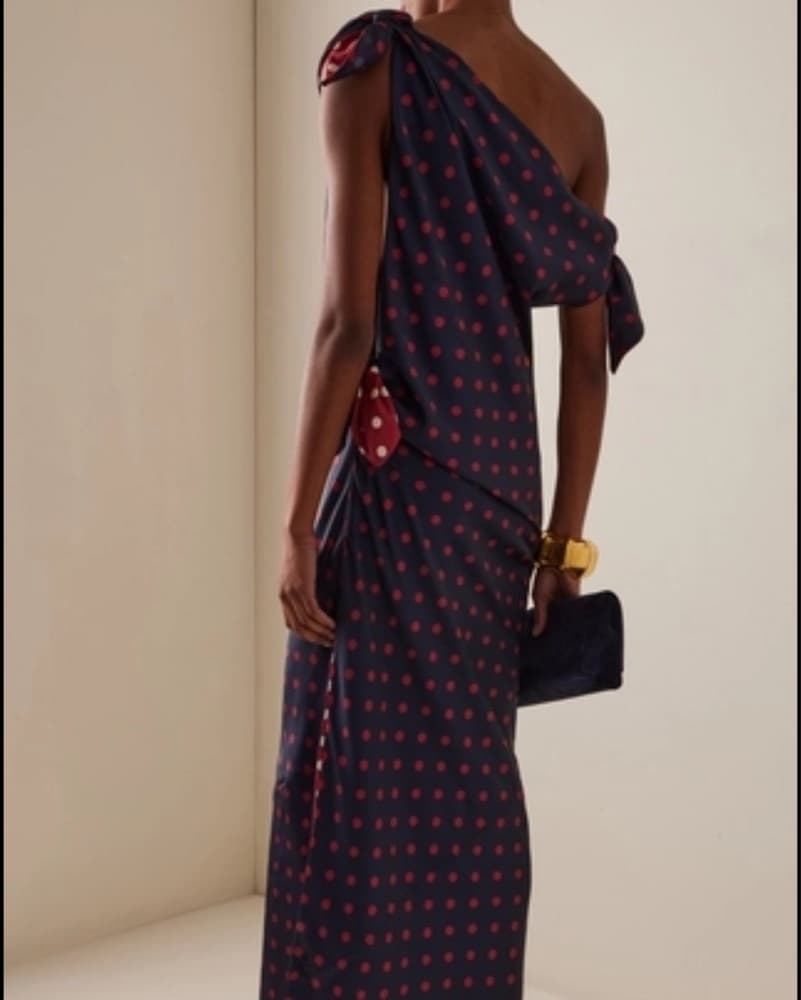 MARINA MOSCONE POLKA DOT TABARD TIE DRES - Image 4