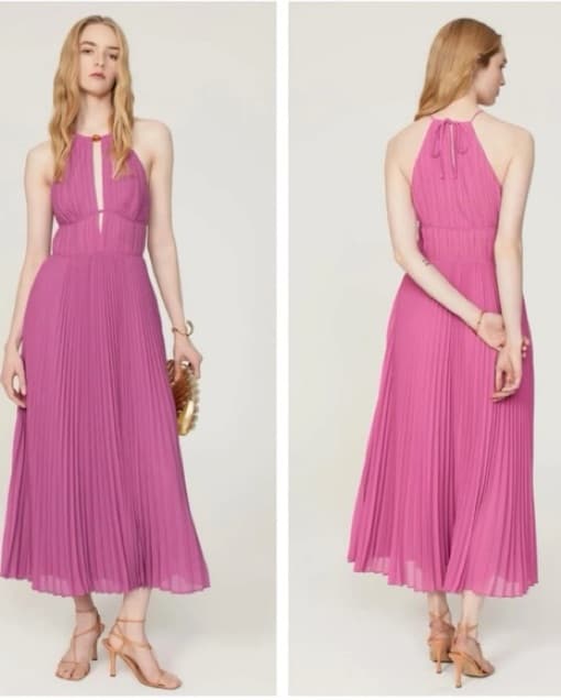 Jonathan Simkhai Pleated Plisse Dress - Image 2